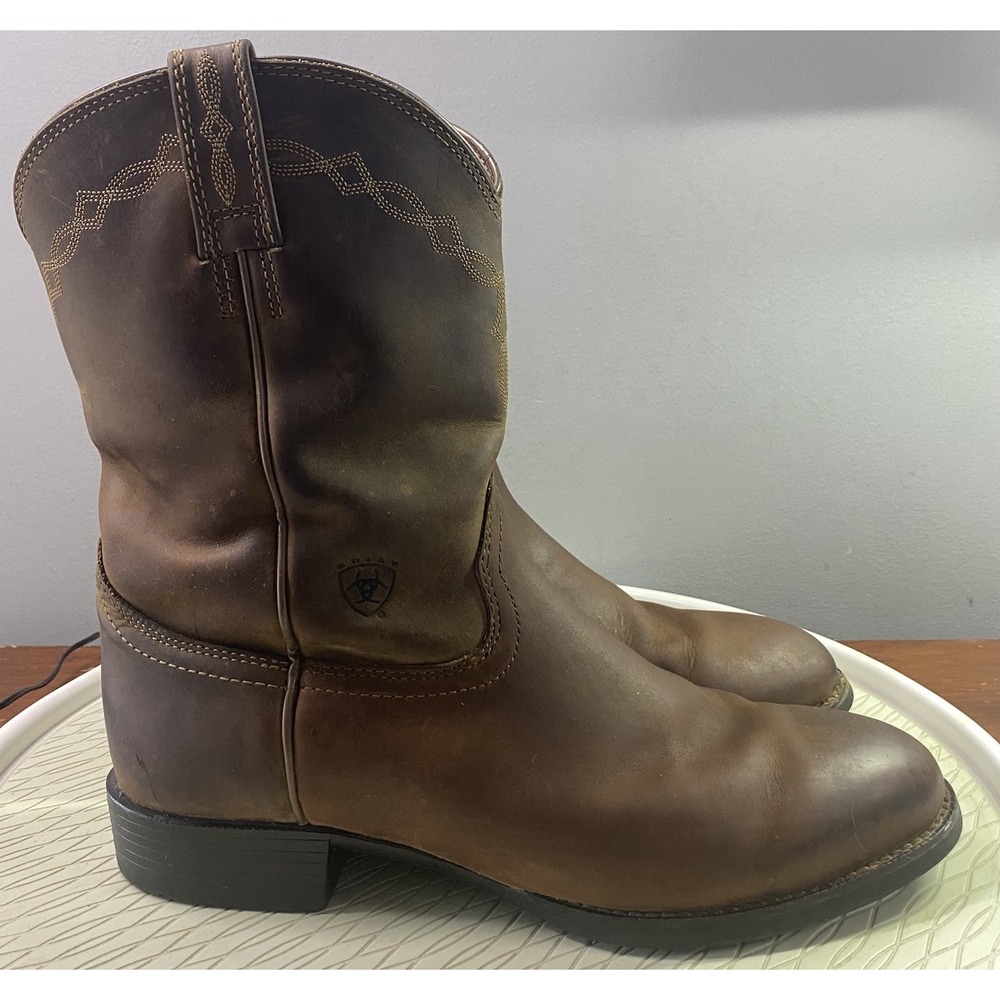ARIAT Men's Leather Brown Western Cowboy Riding Boots‎ Style 35525 Sz.12 D - Picture 4 of 14